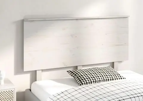 Tăblie de pat, alb, 139x6x82,5 cm, lemn masiv de pin - 4/5