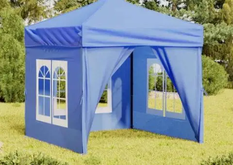 Cort pliabil pentru petrecere, pereți laterali, albastru, 2x2 m - 1/5