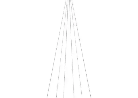 Brad de Crăciun pe catarg, 108 LED-uri, multicolor, 180 cm - 3/5