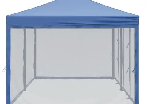 Cort pliabil pentru petreceri cu pereți laterali albastru 3x6 m - 4/5