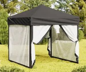 vidaXL Cort pliabil pentru petrecere, pereți laterali, antracit, 2x2 m