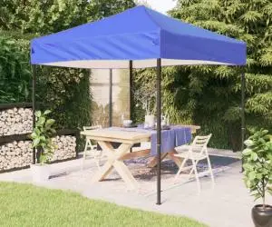 vidaXL Cort pliabil pentru petrecere, albastru, 3x3 m