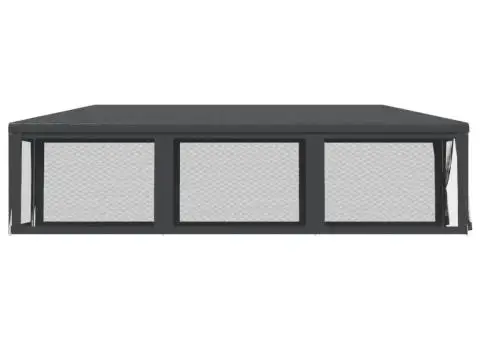 Cort de petrecere cu 8 pereți din plasă, antracit, 3x9 m, HDPE - 4/5
