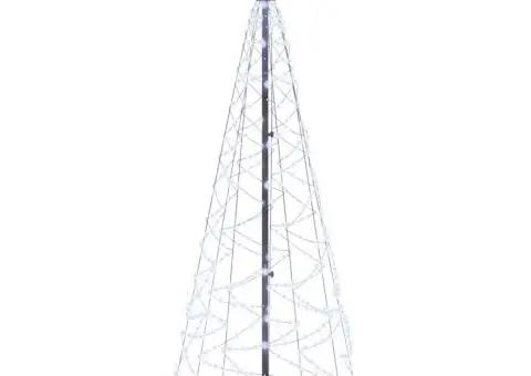 Brad de Crăciun conic, 200 LED-uri, alb rece, 70x180 cm - 2/5