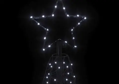 Brad de Crăciun conic, 200 LED-uri, alb rece, 70x180 cm - 5/5