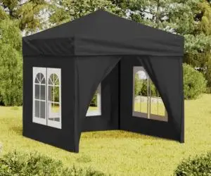 vidaXL Cort pliabil pentru petrecere, pereți laterali, antracit, 2x2 m