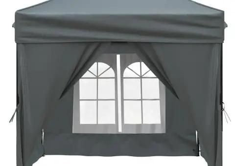 Cort pliabil pentru petrecere, pereți laterali, antracit, 2x2 m - 3/5