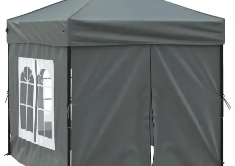 Cort pliabil pentru petrecere, pereți laterali, antracit, 2x2 m - 4/5