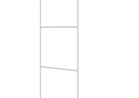 Paravan de duș walk-in, alb, 80x195 cm, sticlă ESG transparentă - 2/5