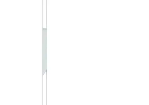 Paravan de duș walk-in, alb, 80x195 cm, sticlă ESG transparentă - 4/5