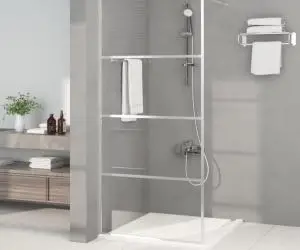 vidaXL Paravan duș walk-in argintiu 90x195 cm sticlă ESG transparentă