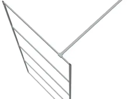 Paravan duș walk-in argintiu 90x195 cm sticlă ESG transparentă - 5/5