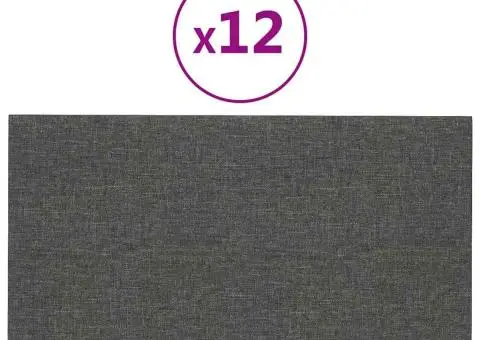 Panouri de perete 12 buc. gri închis 30x15 cm textil 0,54 m² - 2/5