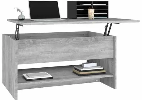 Măsuță de cafea, gri sonoma, 80x50x40 cm, lemn prelucrat - 4/5