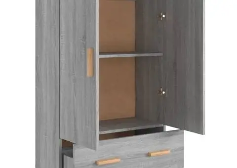 Dulap înalt, gri sonoma, 70x31x115 cm, lemn compozit - 4/5