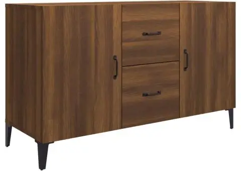 Servantă, stejar maro, 100x36x60 cm, lemn compozit - 2/5