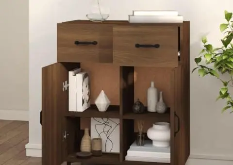 Dulap, stejar maro, 69,5x34x90 cm, lemn prelucrat - 3/5