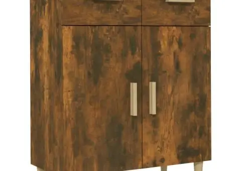 Servantă, stejar fumuriu, 69,5x34x89 cm, lemn prelucrat - 2/5