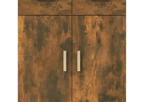 Servantă, stejar fumuriu, 69,5x34x89 cm, lemn prelucrat - 3/5