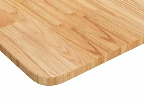 Blat de baie, maro deschis, 100x60x1,5 cm, lemn masiv tratat - 3/4