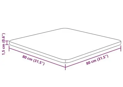 Blat de masă pătrat maro închis 80x80x1,5 cm lemn stejar tratat - 4/4
