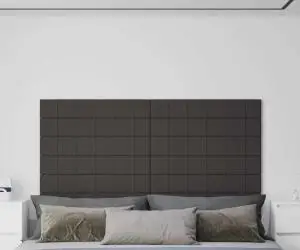 vidaXL Panouri de perete 12 buc. gri închis 90x15 cm textil 1,62 m²
