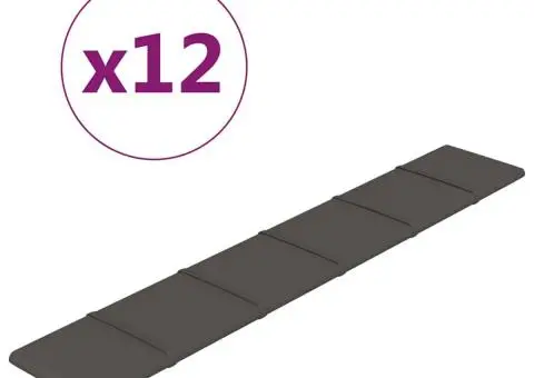 Panouri de perete 12 buc. gri închis 90x15 cm textil 1,62 m² - 2/5