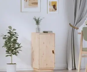 vidaXL Dulap, 34x40x75 cm, lemn masiv de pin