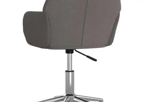 Scaun de birou pivotant, gri închis, material textil - 5/5