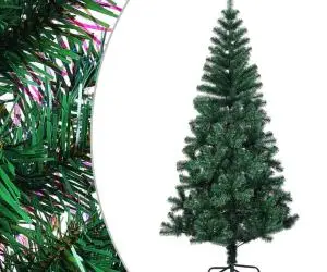 vidaXL Brad de Crăciun artificial cu vârfuri irizate verde 240 cm PVC