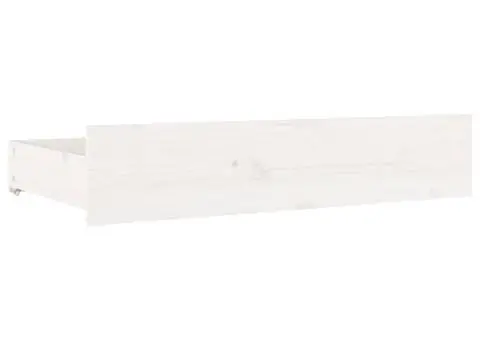 Sertare pentru pat, 4 buc., alb, lemn masiv de pin - 3/5