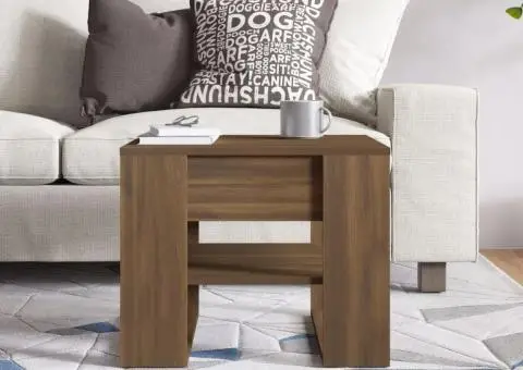 Măsuță de cafea, stejar maro, 55,5x55x45 cm, lemn prelucrat - 5/5