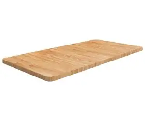 vidaXL Blat de baie, maro deschis, 100x50x2,5 cm, lemn masiv tratat