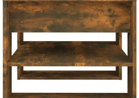 Măsuță de cafea, stejar fumuriu, 55,5x55x45 cm, lemn prelucrat - 4/5