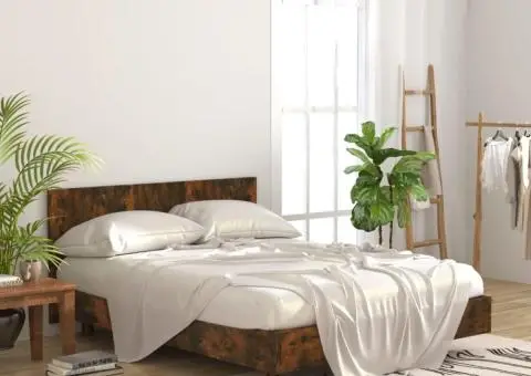 Tăblie de pat, stejar afumat, 160x1,5x80 cm, lemn compozit - 3/5