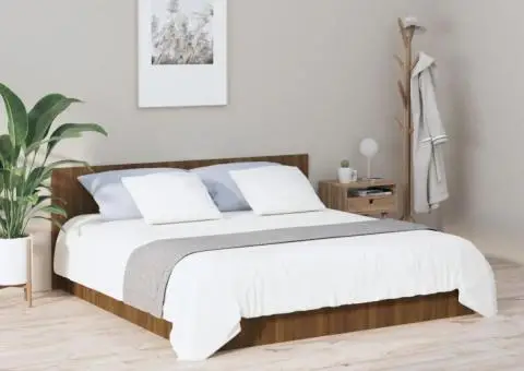 Tăblie de pat, stejar maro, 200x1,5x80 cm, lemn compozit - 3/5