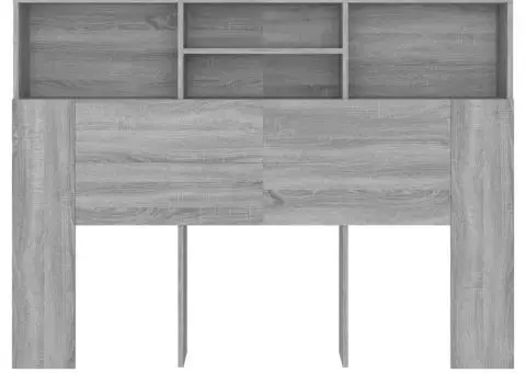 Tăblie de pat cu dulap, gri sonoma, 140x19x103,5 cm - 5/5