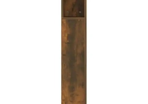 Tăblie de pat cu dulap, stejar afumat, 160x18,5x104,5 cm - 5/5