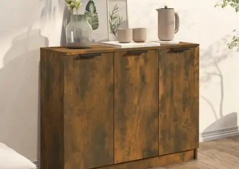 Servantă, stejar fumuriu, 90,5x30x70 cm, lemn prelucrat - 3/5