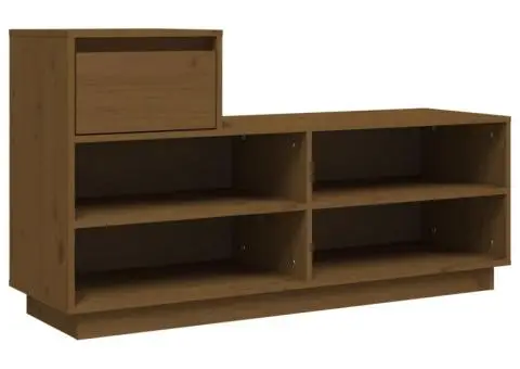 Pantofar, maro miere, 110x34x61 cm, lemn masiv de pin - 2/5