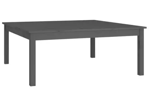 Măsuță de cafea, gri, 100x100x40 cm, lemn masiv de pin - 2/5