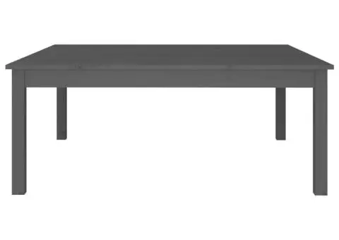 Măsuță de cafea, gri, 100x100x40 cm, lemn masiv de pin - 3/5