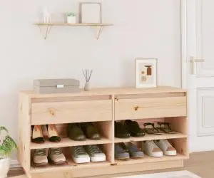 vidaXL Pantofar, 110x34x52 cm, lemn masiv de pin
