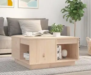 vidaXL Măsuță de cafea, 60x61x32,5 cm, lemn masiv de pin