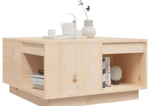 Măsuță de cafea, 60x61x32,5 cm, lemn masiv de pin - 4/5