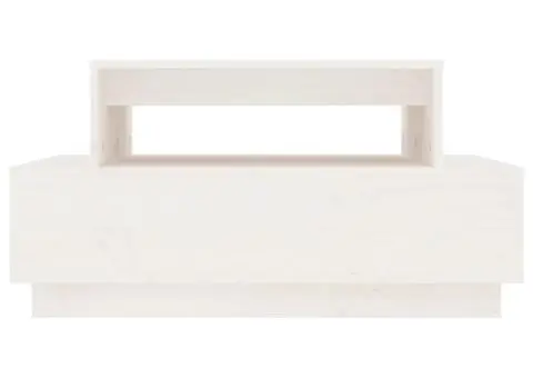 Măsuță de cafea, alb, 80x55x40,5 cm, lemn masiv de pin - 5/5