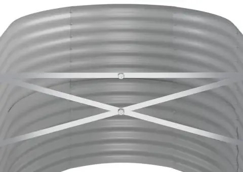 Strat înălțat grădină 368x80x68 cm oțel vopsit electrostatic - 5/5