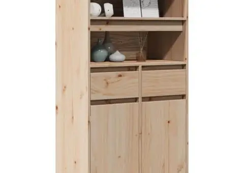 Dulap înalt, 60x40x116,5 cm, lemn masiv de pin - 4/5