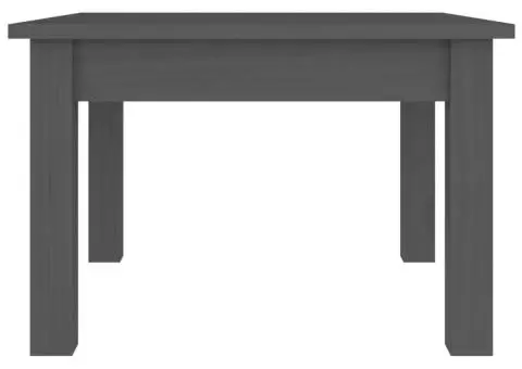 Măsuță de cafea, gri, 45x45x30 cm, lemn masiv de pin - 4/5