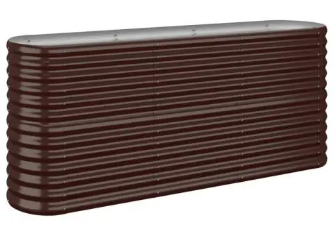 Strat înălțat grădină 152x40x68 cm oțel vopsit electrostatic - 2/5